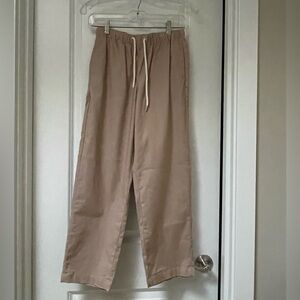 Aritzia Babaton Linen Cropped Pant